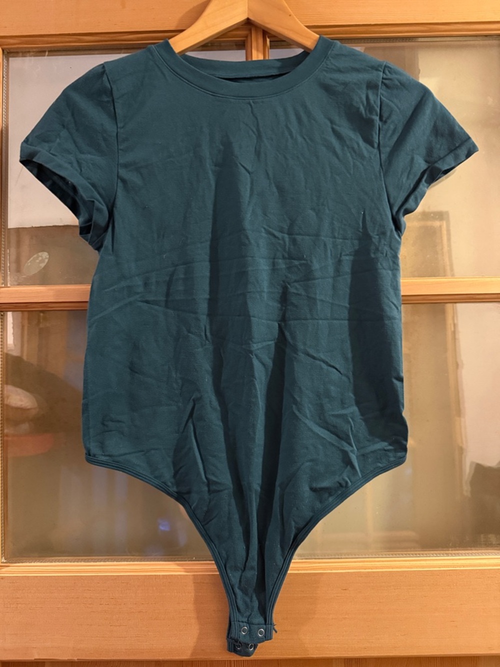 wild fable Teal Short-Sleeve Snap Bodysuit